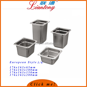1/6 10 cm de acero inoxidable LFGB certificación Anti Jam Gn Pan helado de alimentos contenedor - Product Image 4