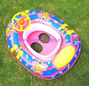 ब्लू बेबी <span class=keywords><strong>inflatable</strong></span> अंगूठी तैरना सीट के साथ फ्लोट सीट नाव कार पहिया खिलौने