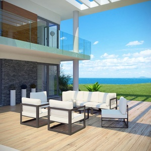أثاث للحدائق الخارجية تصميم رخيصة أريكة معدنية مجموعة - Product Image 3