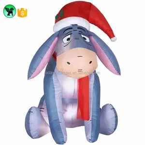 Khuyến Mại Trang Trí Giáng Sinh Inflatable Động Vật Trong Donkey Cartoon