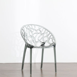Venta al por mayor de muebles nórdicos para hoteles, moderno y elegante, transparente, de cristal ámbar, PC, silla de boda de plástico - Product Image 3