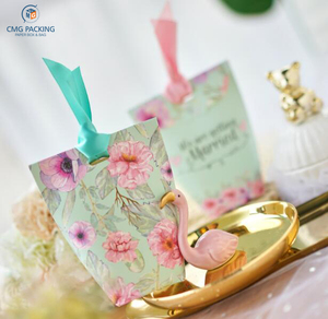"Nos estamos casando" Flor Favores de la boda Cajas de dulces Bomboniera Bolsita de papel Bolsas de dulces Favores de fiesta Caja de regalo - Product Image 4