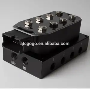 1/4&quot; AA-VU8 8-corner solenoid valve block With Cable plug and controller Air suspension valve VU4 4-corner solenoid valve unit