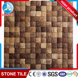 Mosaico <span class=keywords><strong>cuadrado</strong></span> de cáscara de coco pulido marrón Natrual - Product Image 5