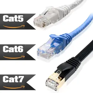 महिमा काले नेटवर्क rj45 cat7 sftp परिरक्षित फ्लैट केबल