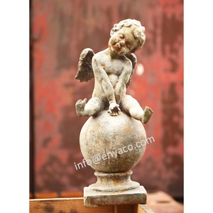 Statuette Decorative da Giardino, Figurine di Fate e Cupidi in Ghisa Arrugginita Naturale per Decorazione Casa e Prato - Product Image 3