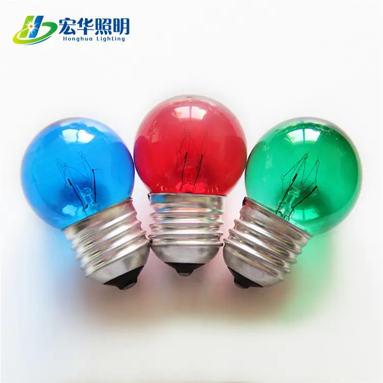 Incandescent Bulb G40 G40 15w Blue Red Green Frosted Edison Style Incandescent Decoration Bulb