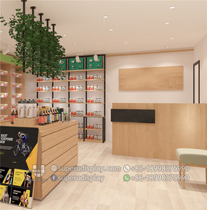 Mostrador de Recepción para Farmacia Personalizado, Diseño Interior Moderno para <span class=keywords><strong>Tienda</strong></span> Médica en Venta - Product Image 3