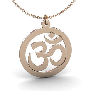 Kalung Yoga Desain Baru Kalung Simbol <span class=keywords><strong>Om</strong></span> Baja Tahan Karat Liontin Zen - Product Image 2