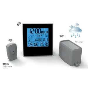 Электронный беспроводной датчик температуры в помещении и на улице, датчик дождя, метеостанция