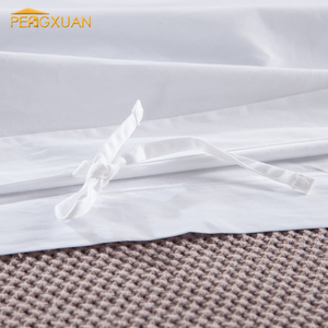 Juego de ropa de cama <span class=keywords><strong>blanca</strong></span>, fundas de edredón de algodón 100% de china, satén de lujo, de lino puro - Product Image 3