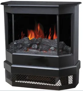 New design freestanding electric fireplace 3-sided open design for full view