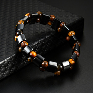 <span class=keywords><strong>Bracciale</strong></span> in Occhio di Tigre e <span class=keywords><strong>Ossidiana</strong></span>, <span class=keywords><strong>Bracciale</strong></span> in Pietra Naturale, Articoli Più Popolari, Prezzo all'Ingrosso di Fabbrica - Product Image 6