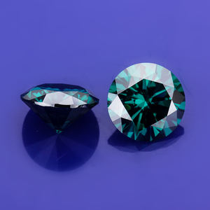 Lab Yetiştirilen Yuvarlak Yeşil Mozanit Taş Kalpler Ve Oklar 1ct Moissanite - Product Image 5