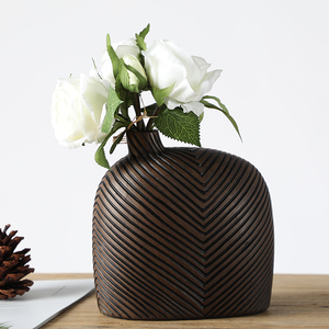 Ingresso Interior <span class=keywords><strong>design</strong></span> Da Tavolo Della Decorazione Della <span class=keywords><strong>Resina</strong></span> Vaso Rotondo - Product Image 3