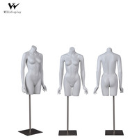 Maniquí de Torso Femenino de Medio Cuerpo en Fibra de Vidrio/Poliuretano