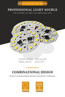 2 ans de garantie Module LED 15w 220V retrofit driverless 90Lm/W SMD 2835 module led rond PCB pour ampoule