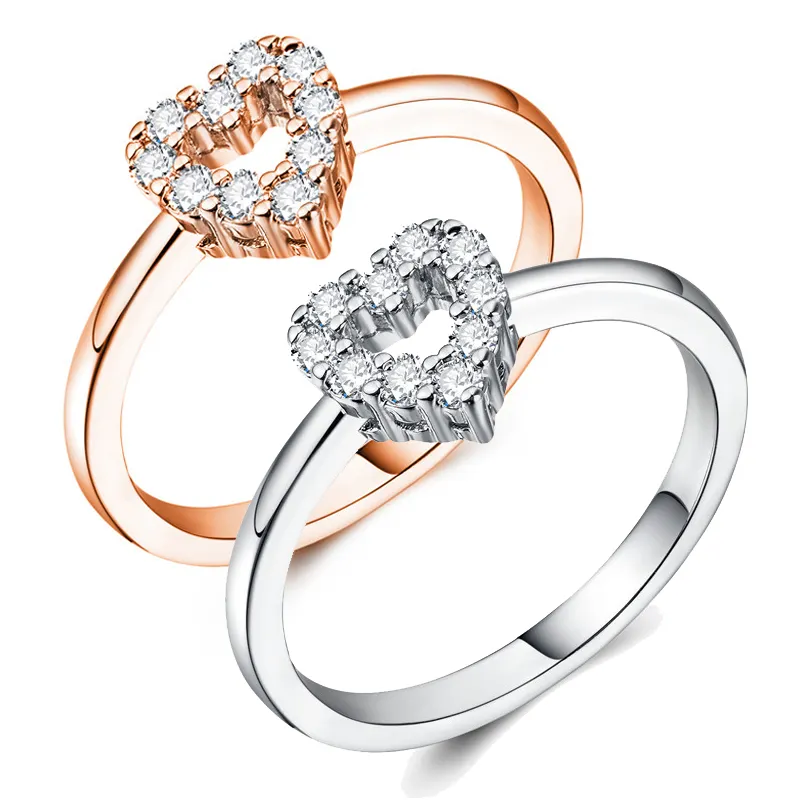 CAOSHI गर्म बिक्री के छल्ले महिलाओं के लिए शादी के गहने क्रिस्टल Anel वेलेंटाइन उपहार प्यार दिल की अंगूठी