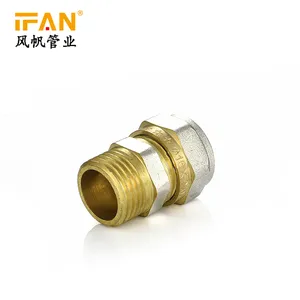 16mm-32mm 1/2inch 3/4inch 1inch Male Adaptor PEX Pipe Fitting Male Socket Brass Fitting Male Coupling for PEX Pipe