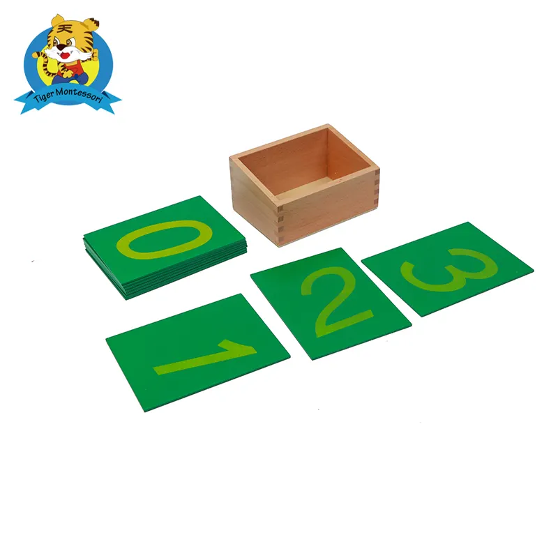 Professional Wooden Educational Materials Sandpaper Numbers with Box-1 Mathematics Learning Resources