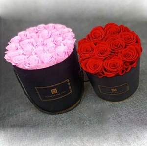 Wholesale Christmas <strong>Easter</strong> Graduation <strong>Gift</strong> Decoration Fresh Flowers High Quality Long Lasting 3-5 Years Beauty in Round <strong>Box</strong> - Product Image 1