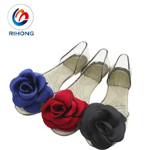 2021 Herstellung heiß verkaufen PVC Gelee Flat Slipper Frauen Importir Sandale China
