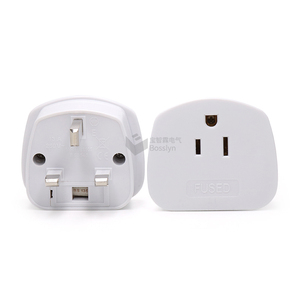 3 Usa <strong>to</strong> <strong>Uk</strong> <strong>Plug</strong> <strong>Adapter</strong> in White with BS8546 Report for <strong>UK</strong> Market - Product Image 1