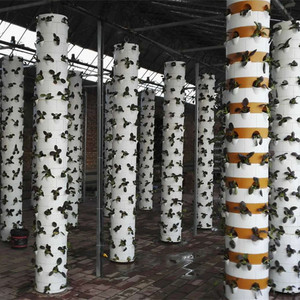 Hydroponics Rolling Benches Vertical Farming Rotating Aeroponic Tower Garden Systems With Grow Light Hydroponic Tower