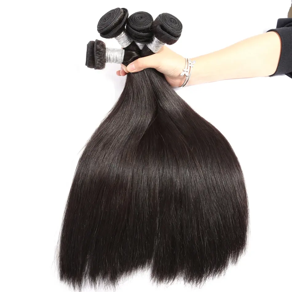 Bestseller cuticula uitgelijnd hair brazilian hair extension menselijk haar weven natuurlijke rechte voor mode vrouw
