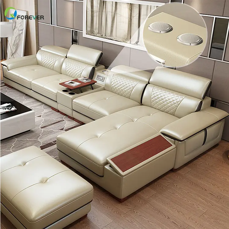 Canapé-lit 7 places en cuir, ensemble moderne et Simple, pour salon, promo, style européen