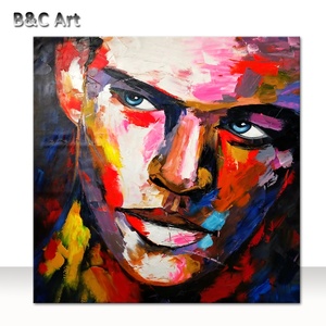 Photo personnalisée <span class=keywords><strong>Art</strong></span> fait à la main moderne Portrait acrylique couteau huile <span class=keywords><strong>visage</strong></span> peinture - Product Image 1