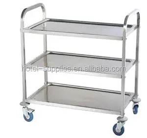 In stock MOQ 1PCS Size: 750x400x835mm stainless steel Serving trolley /Restaurant car / Dining Car