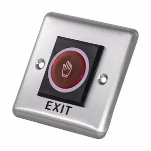 Square Type 12V No Touch IR Exit Switch Stainless Steel For Door Access Exit Button Push Button