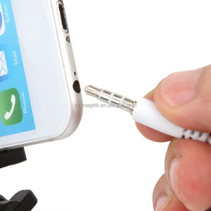 Gel de sílice antideslizante mango tomar selfie stick para teléfonos móviles, holding selfie palo con el clip + cable - Product Image 6