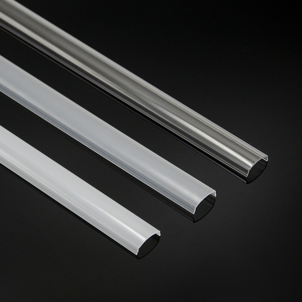 Customized Aluminum Profile Cover Lighting Parts  Led Lamp Shade Cover Plastic Extrusion Diffuser