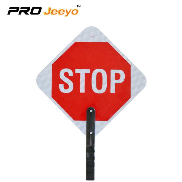 12x12 “铝路交通标志，6“ Poly-grip Handle Stop/Slow 标志, 反光安全道路标志| Alibaba.com
