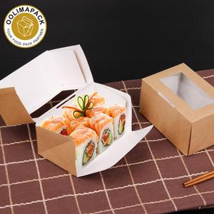 Nero estrarre la scatola di sushi di carta, scatola di snack usa e getta ecologica e per uso alimentare, sushi to go box - Product Image 4