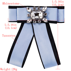YWMT Nouvelle Broche en <span class=keywords><strong>Tissu</strong></span> en Gros, Bijoux, Broche en Cristal de Soie, Nœud Papillon pour Femmes - Product Image 3