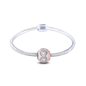 Nuovo arrivo bracciale personalizzato OEM/ODM bead 925 argento Sterling bead Infinity Charms - Product Image 3
