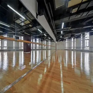 Large Frameless Customized Size Safety Film Backside Dance Studio Gym Wall Mirrors