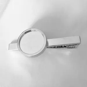 Custom DIY jewelry coin holder metal blank tie clip