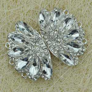 Keering Mode Or Argent Placage Mariage Strass Bouton Pression en Métal pour Vêtements WBK-1511 - Product Image 4