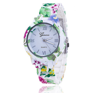 Nuevo silicón de la llegada de energía azul de silicona relojes diamond crystal silicone ginebra relojes de señora - Product Image 3