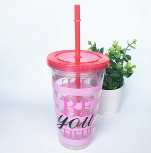 <span class=keywords><strong>Panda</strong></span> <span class=keywords><strong>Double</strong></span> <span class=keywords><strong>paroi</strong></span> <span class=keywords><strong>tasse</strong></span> En Plastique de paille avec transfert de chaleur printing-16oz - Product Image 1
