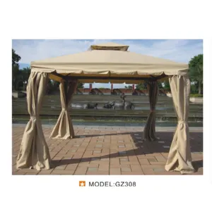 10x10ft Outdoor Garden Patio Canopy Gazebo With Fully Enclosed Mesh Insect Screen