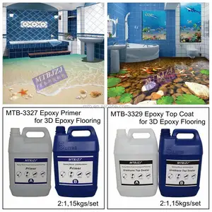 Waterproof Anti-slip Epoxy Resin 3D Floor Paint for Home Floor Decoration