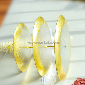 Platos <span class=keywords><strong>de</strong></span> vidrio decorativos con lámina <span class=keywords><strong>de</strong></span> oro al por mayor, platos con borde dorado, soporte redondo <span class=keywords><strong>de</strong></span> 3 niveles para tartas con cepillo <span class=keywords><strong>de</strong></span> <span class=keywords><strong>acero</strong></span> <span class=keywords><strong>inoxidable</strong></span> - Product Image 2
