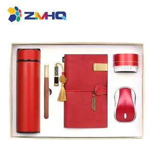 304 stainless steel vacuum flask wood pen usb flash A6 notebook drive speaker mouse premium corporate gifts