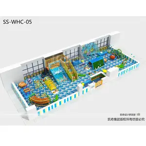 High Quality KAIQI Adventurous Ball Poll professional Manufacture Indoor Kids Play Area With Slide Playground Equipment