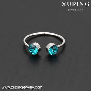 14529 Xuping haute qualité Swarovski bague ouvert ravissante avec deux diamants pour les femmes - Product Image 4